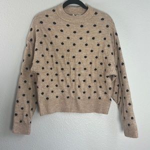 H&M Thick Cropped Polka Sweater Sz. XS